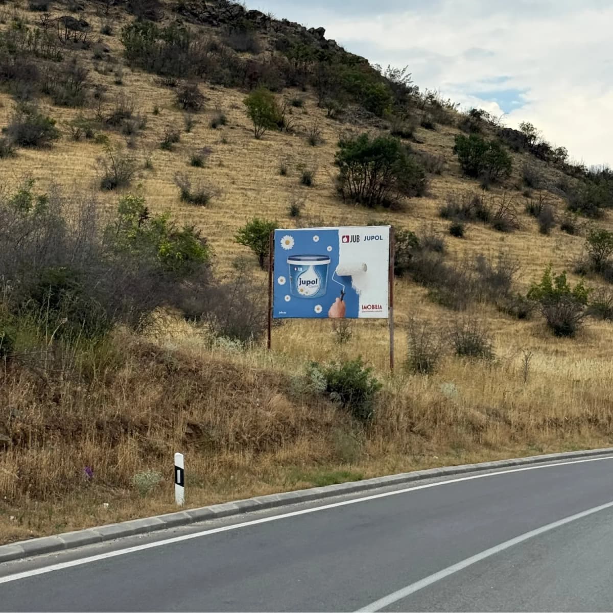 A4 Highway westbound billboard near Stenkovec, Skopje